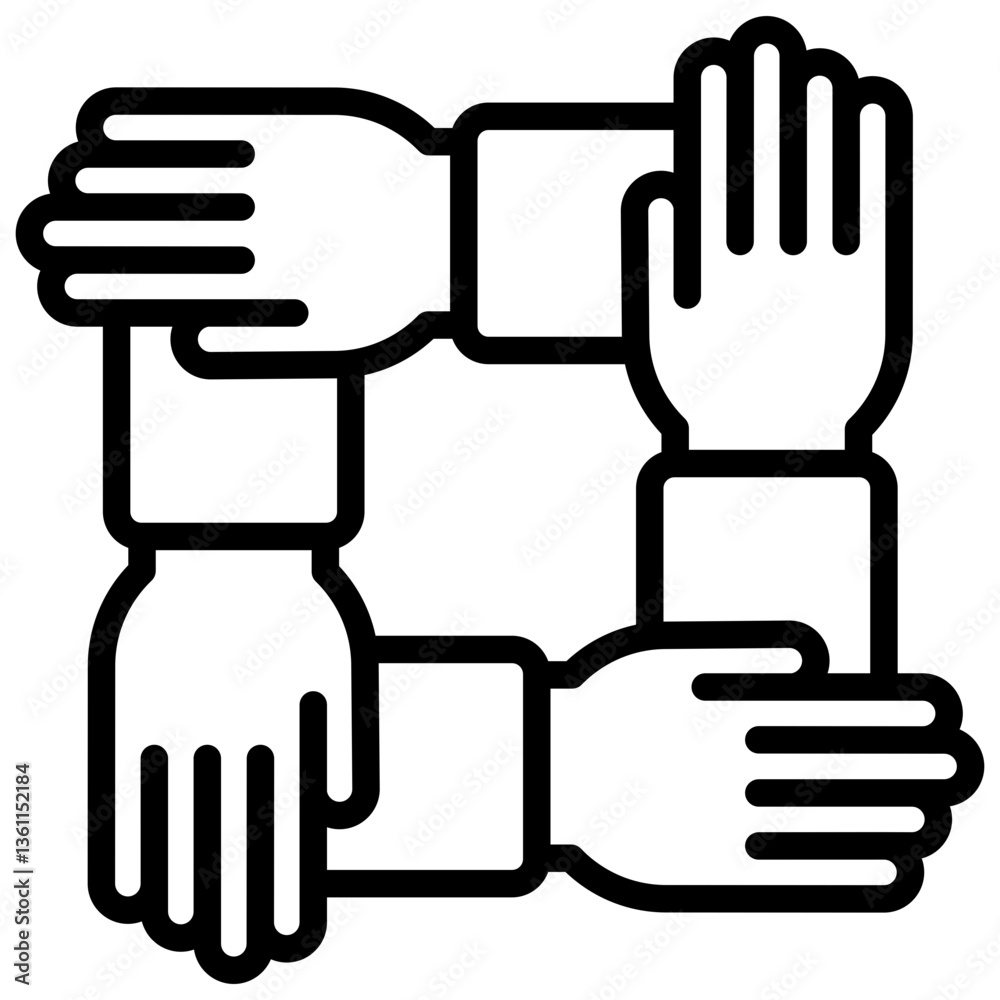 Team Building Icon Lineal Syle Team Building Icon Lineal Syle