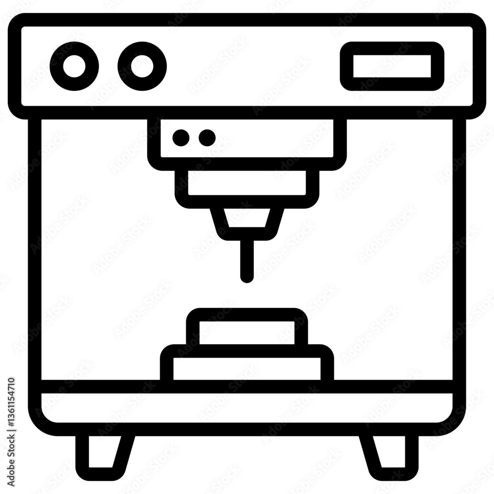 3D Printing Icon Lineal Syle 3D Printing Icon Lineal Syle