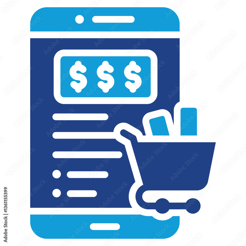 Online Payment Icon Dual Tone Color Style Online Payment Icon Dual Tone Color Style
