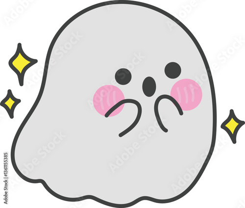 Awestruck ghost illustration
