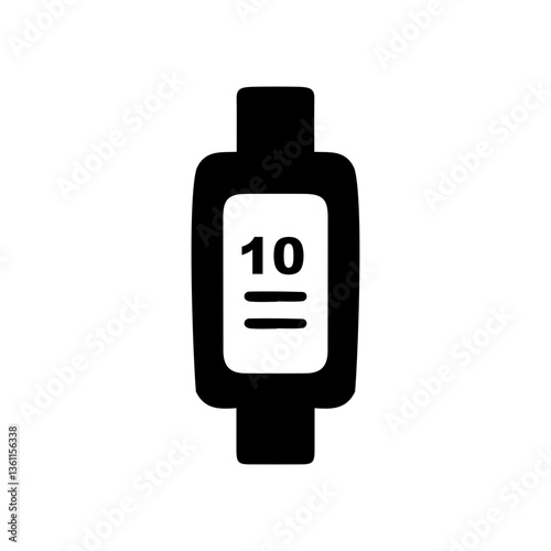 Step tracker icon in SVG with transparent background