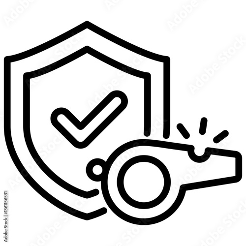 Whistleblower Support Icon Lineal Syle