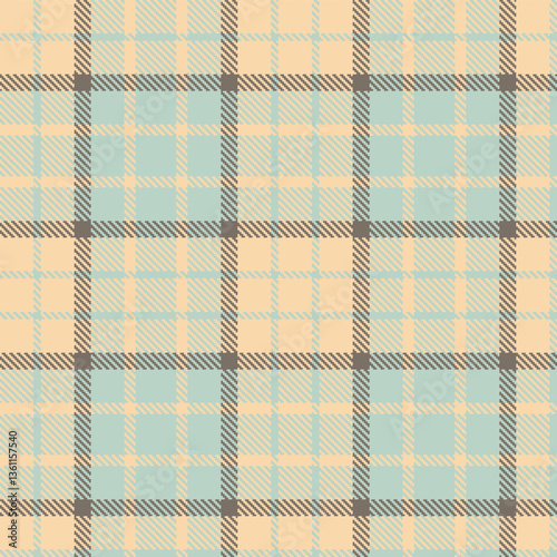 Modern Cool Light Peach Seamless Tartan Textile Design Variant 2333