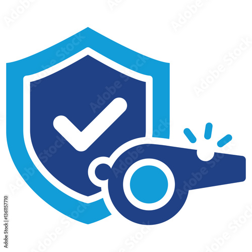 Whistleblower Support Icon Dual Tone Color Style