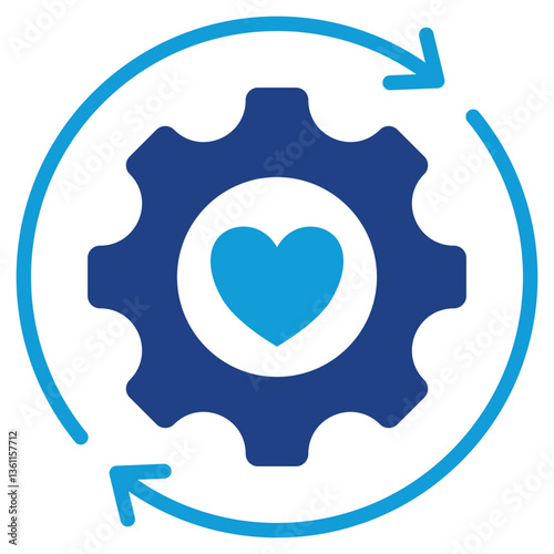 Values Alignment Icon Dual Tone Color Style