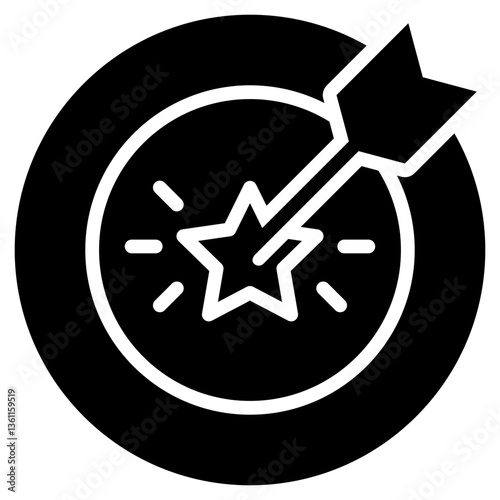 Ultimate Goal Icon Black Style