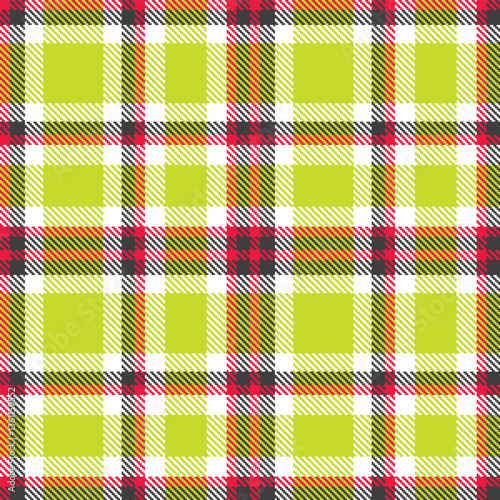 Modern Neon White Seamless Tartan Textile Design Variant 2361