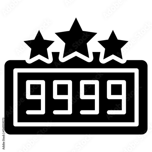 Perfect Score Icon Black Style