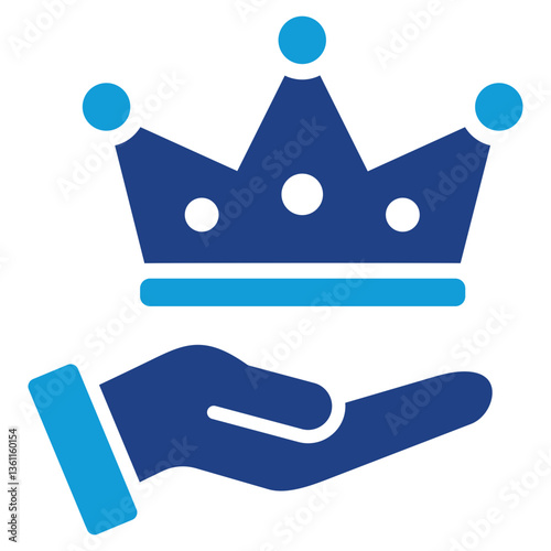 Success Crown Icon Dual Tone Color Style