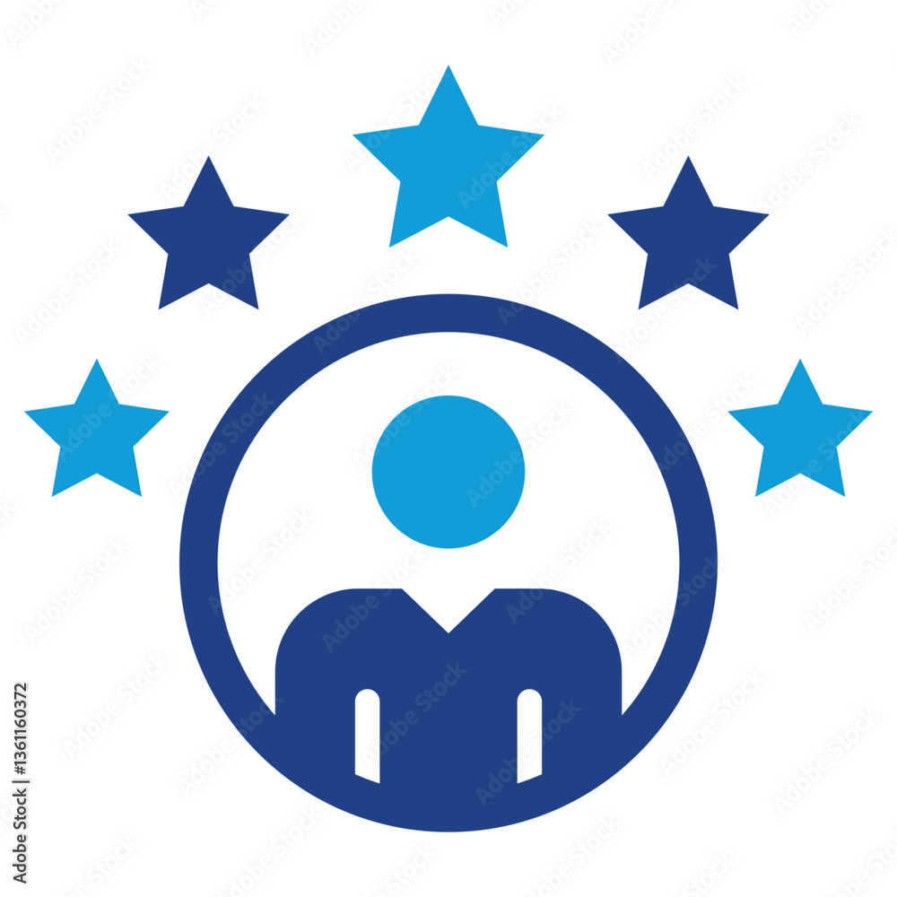 Flawless Star Icon Dual Tone Color Style Flawless Star Icon Dual Tone Color Style