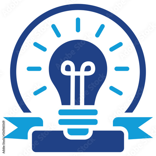 Innovative Badge Icon Dual Tone Color Style