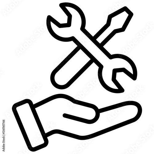 Maintenance Tools Icon Lineal Syle