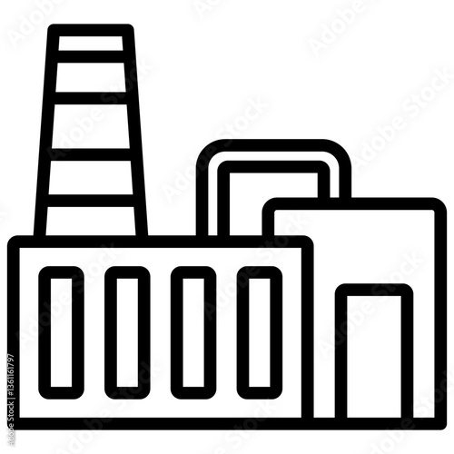 Steel Factory Icon Lineal Syle