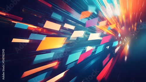 Dynamic database migration to cloud virtual environment graphic illustration technology concept
