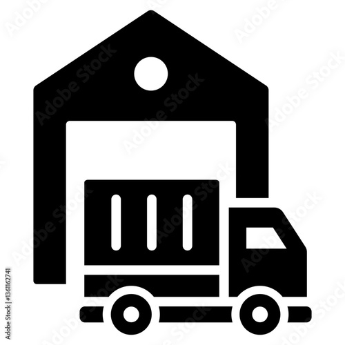 Loading Dock Icon Black Style