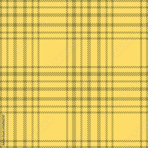 Rich Drab Seamless Tartan with Cool Pale Gold accents Textile Design
