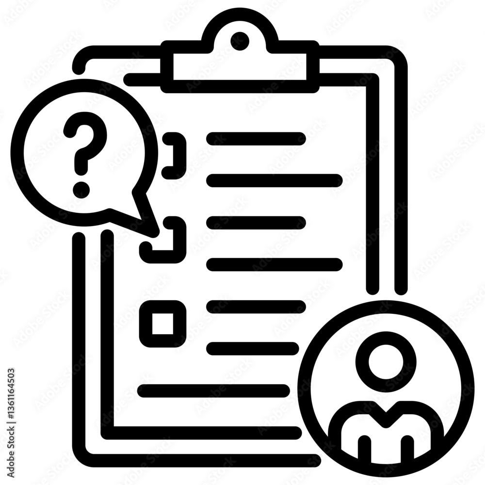 Interview Guide Icon Lineal Syle Interview Guide Icon Lineal Syle