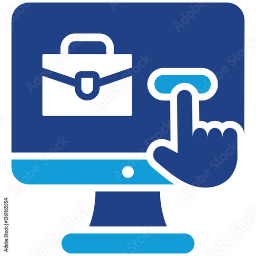 Job Application Icon Dual Tone Color Style