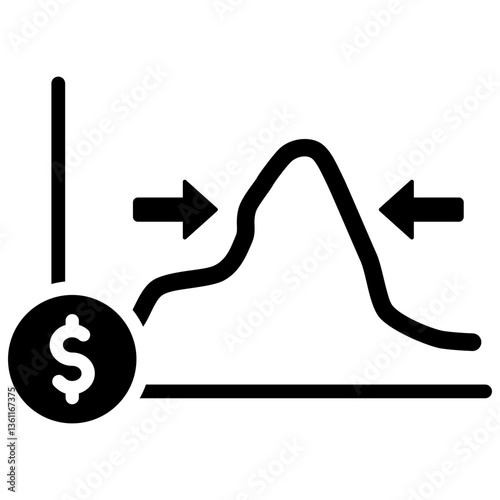 Asset Bubble Icon Black Style