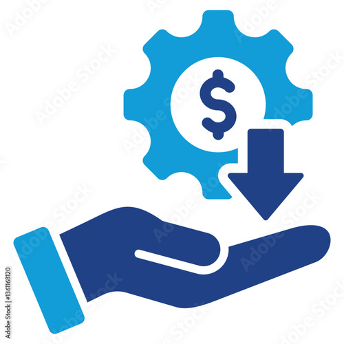 Price Control Icon Dual Tone Color Style