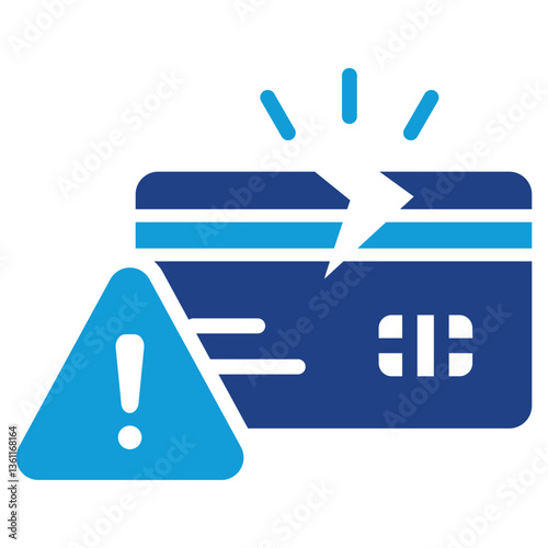 Credit Crunch Icon Dual Tone Color Style
