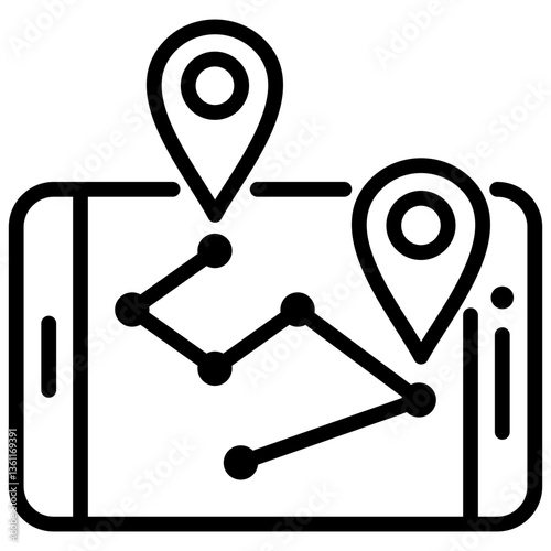 Gps Tracking Icon Lineal Syle