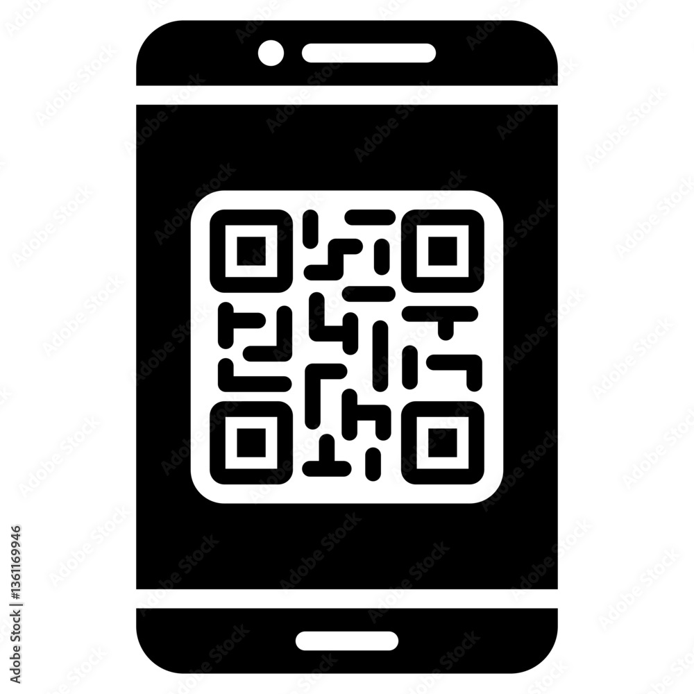 Qr Code Icon Black Style Qr Code Icon Black Style