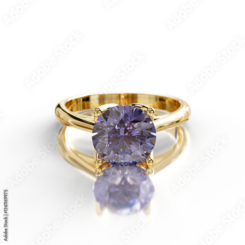 High-Set Cathedral Solitaire Ring to Enhance Light Reflection