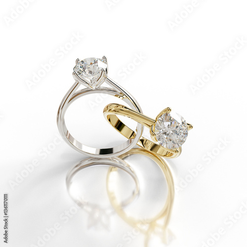Seamless Solitaire Ring Design with Elegant Cathedral Mount