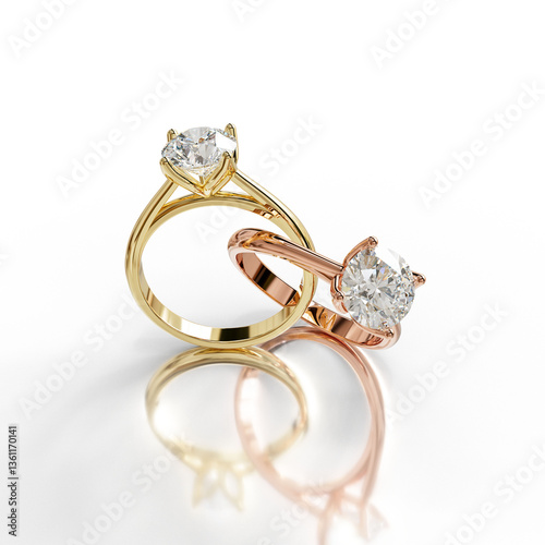 Comfortable Fit Engagement Ring with Cathedral Setting