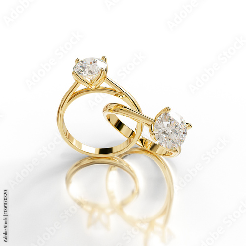 Gift for Her – Beautiful Cathedral Solitaire Diamond Ring