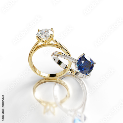 Bridal Jewelry – Elegant Cathedral Solitaire Diamond Ring