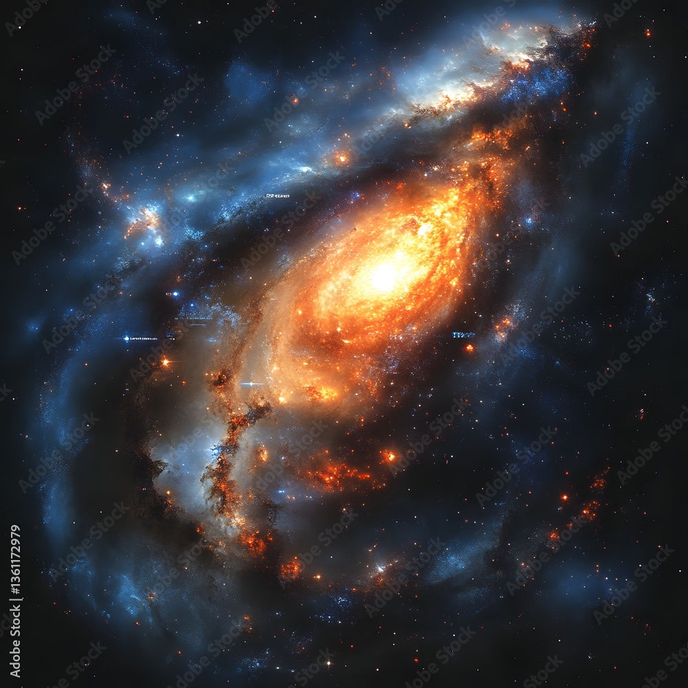 Spiral Galaxy in Deep Space Spiral Galaxy in Deep Space