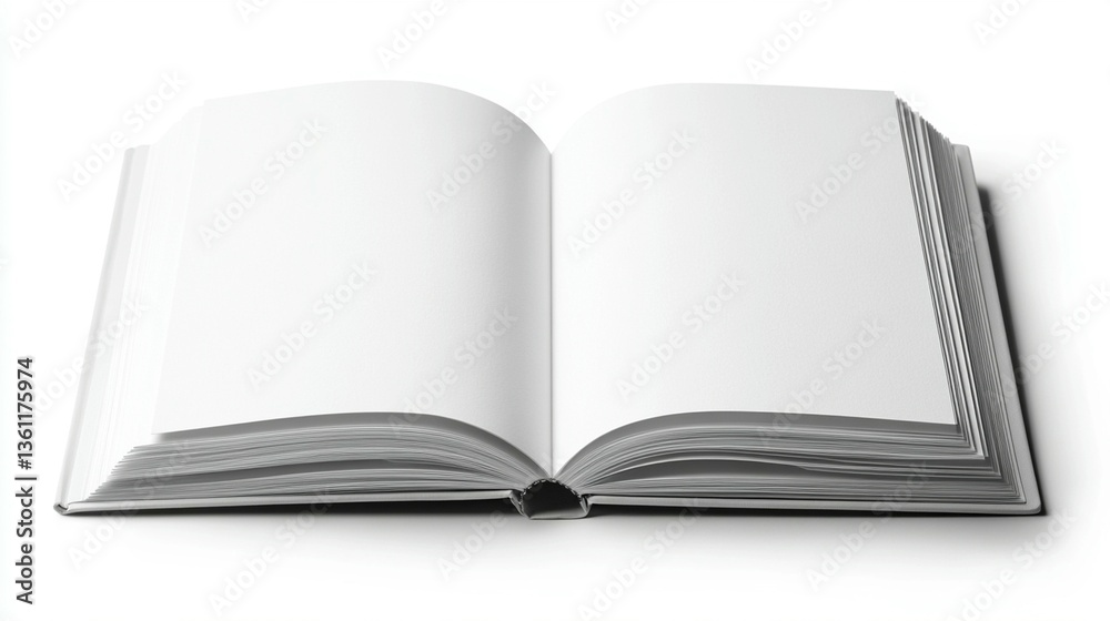 Open blank book isolated on white background. Open blank book isolated on white background.