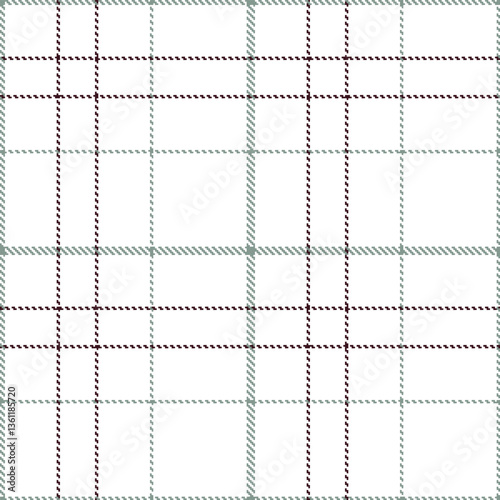 Modern Seamless Tartan in Rich White tones Textile Design Variant 2726