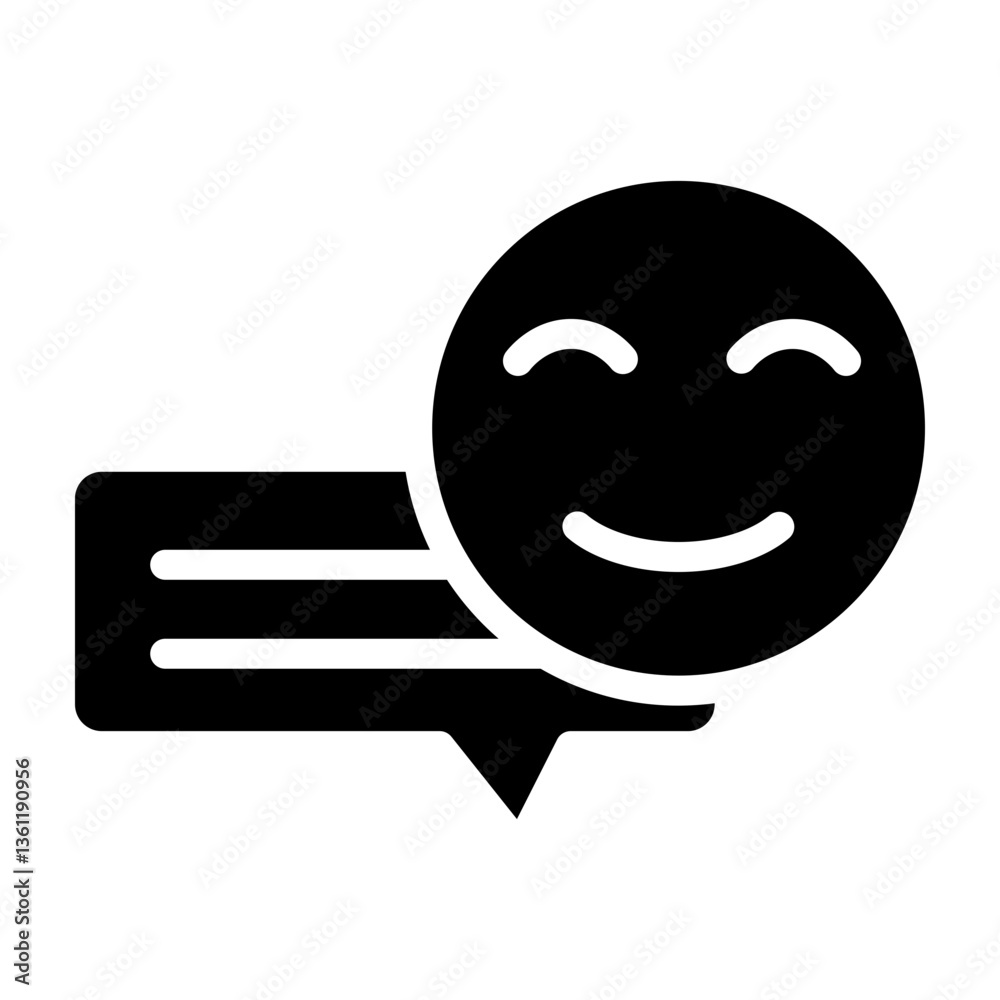 Obraz premium Uplifting Message Vector Glyph Icon Design