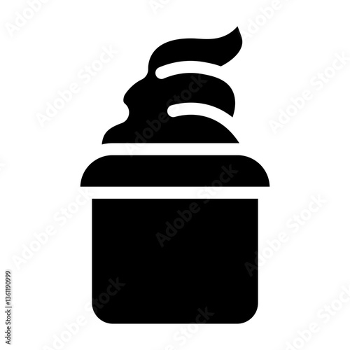 Cup Icecream Vector Glyph Icon Design