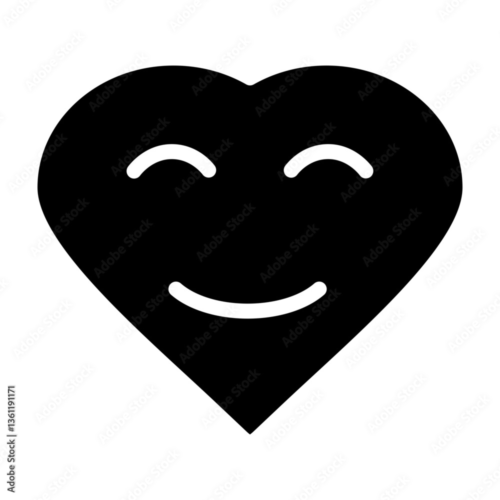 Joyful Heart Vector Glyph Icon Design Joyful Heart Vector Glyph Icon Design