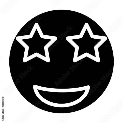 Excitement Vector Glyph Icon Design