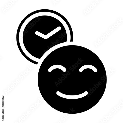 Good Time Vector Glyph Icon Design