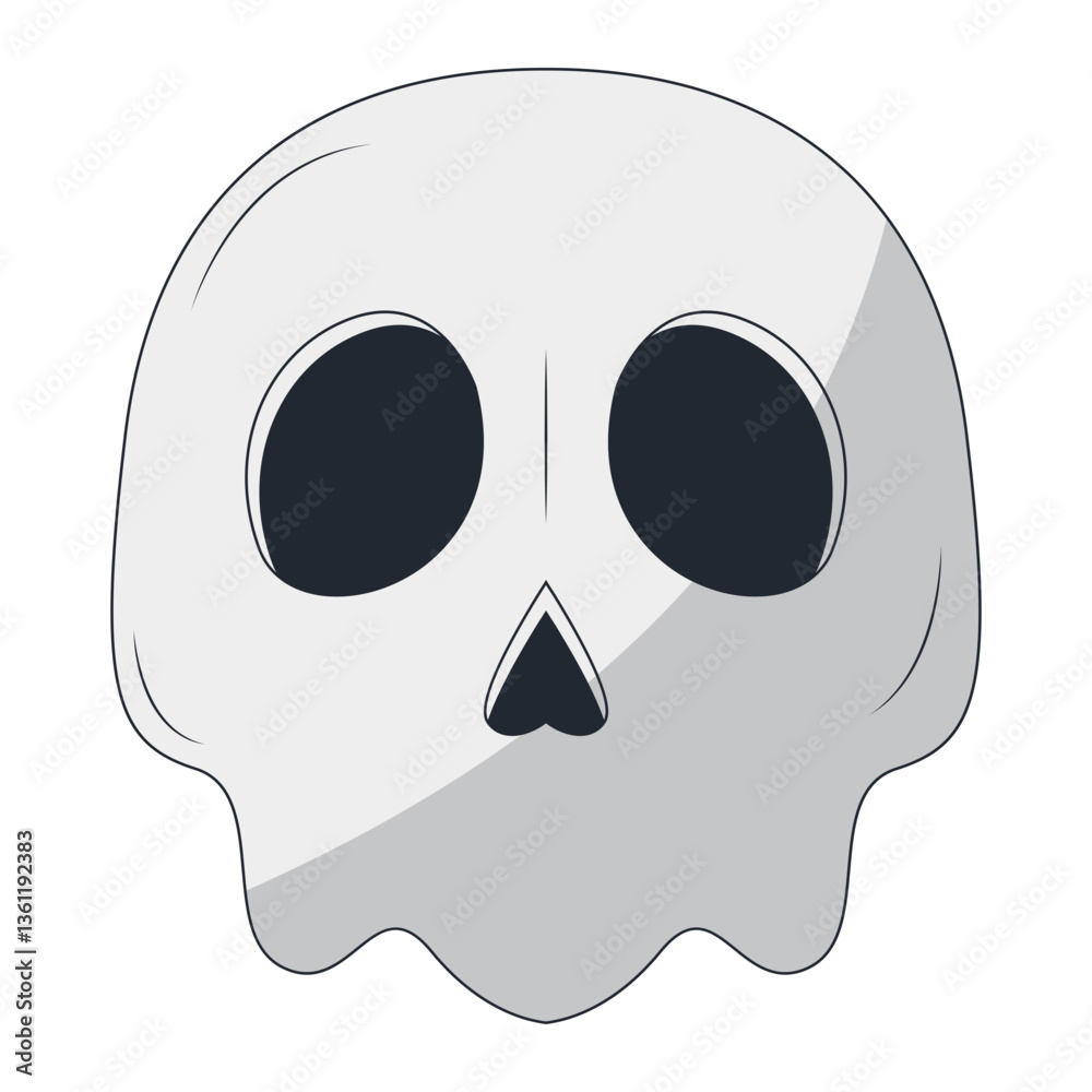 Cute Cartoon Halloween Element. Vector Illustration Isolated on White Background. Cute Cartoon Halloween Element. Vector Illustration Isolated on White Background.