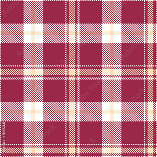 Modern Seamless Tartan in Vivid White tones Textile Design Variant 2813