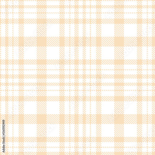 Modern Pastel Light Peach Seamless Tartan Textile Design Variant 2816