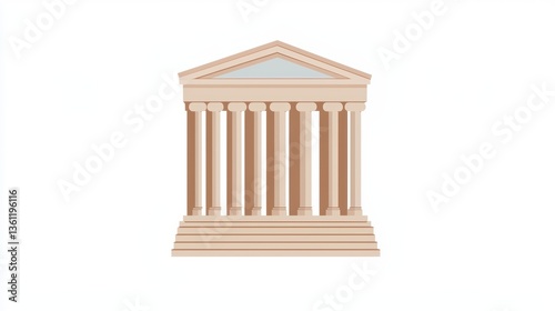 Magnificent architecture  exploring the beauty of buildings with columns and elegant roof designs