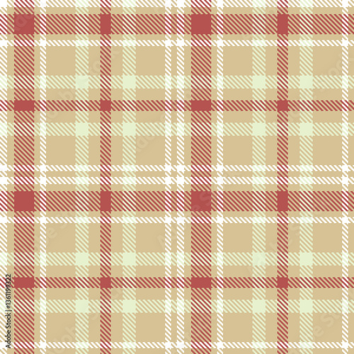 Modern Seamless Tartan in Rich Very Light Brown tones Textile Design Variant 2910