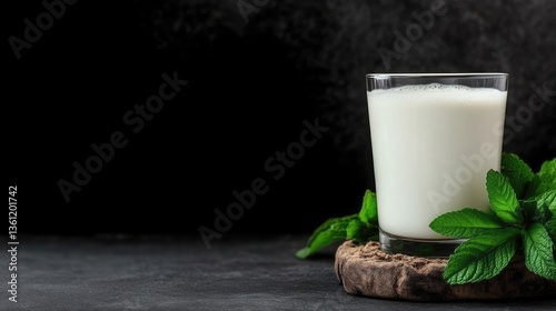 Fresh dairy beverage, cool drink, healthy refreshment
