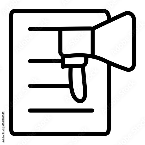 Content Marketing Vector Line Icon Design