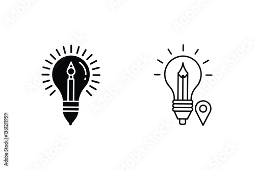 Creative Ideas, Inspiration, Design, Innovation, Pencil, Lightbulb, Concept, Location, Art, Vision