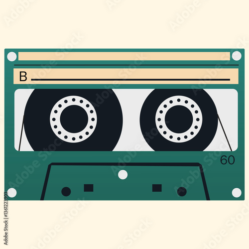 Vintage Retro Cassette Tape Collection. A collection of retro cassette tapes with unique designs, vibrant colors, and nostalgic details from past eras.