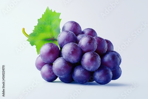 A Close Up Image Depicting A Bunch Of Purple Grapes
